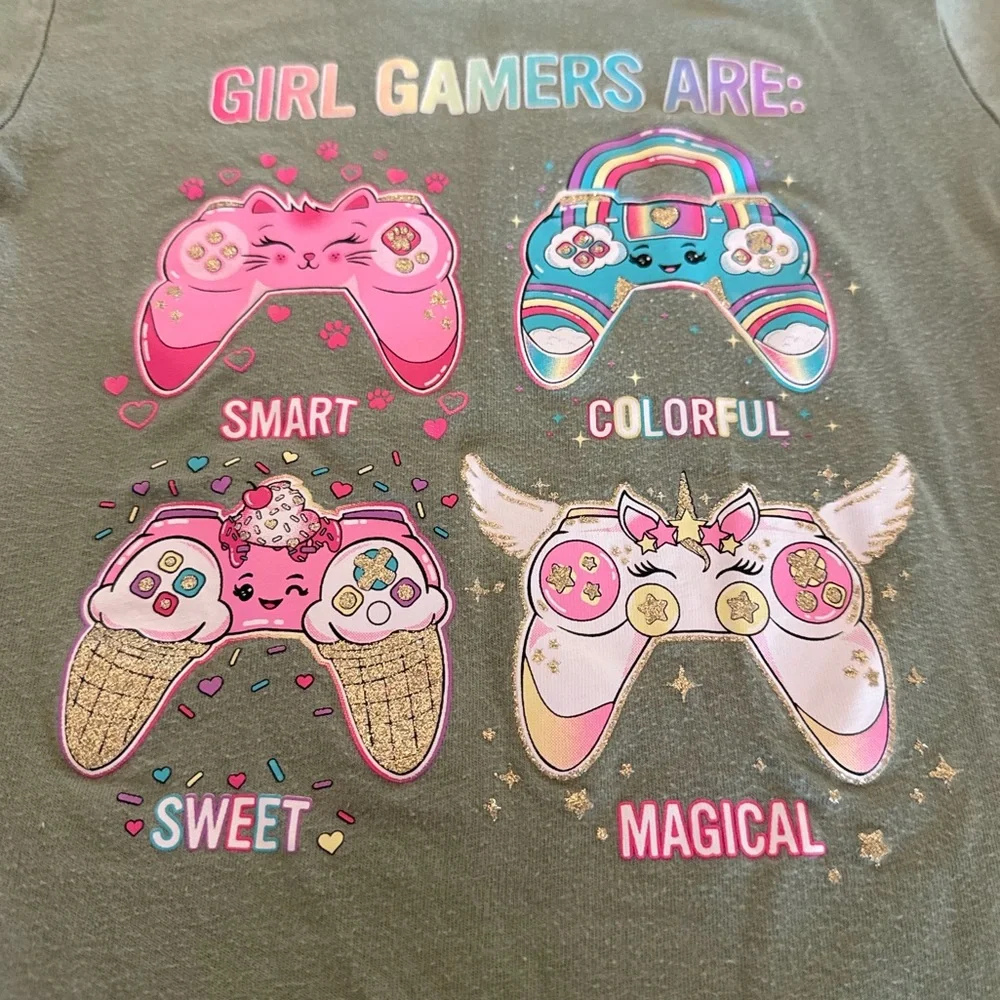 Children's Place Girls Small 5/6 Gaming Tee